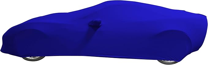 C6 Corvette Indoor Car Cover - Custom Fit Ultraguard Stretch Satin - Dust Proof Full Cover - The Ultimate High End Fit for 2005-2013 Base, Grand Sport, ZR1, Z06 Corvettes (Blue)