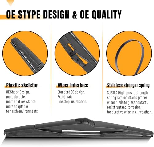 AUTOBOO 12" Rear Windshield Wiper Blade Replacement for Hyundai Tucson