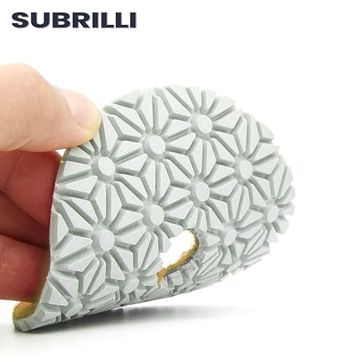 4" Dry/Wet 3 Step Diamond Polishing Pads 9-Pcs Step 1 for Granite Marble Quartz Concrete