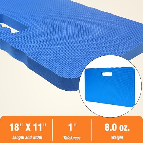 Gardzen 3-Pack Garden Kneeling Pad, EVA Foam Kneeler Pad for Gardening, Baby Bath, Yoga, Pilates, Exercise, 18" x 11" x 1", Blue
