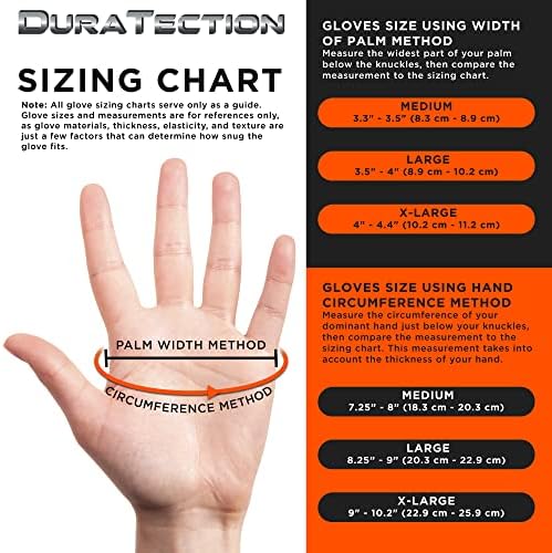Dura-Gold Orange Diamond Textured Nitrile Disposable Gloves, 8 Mil, X-Large