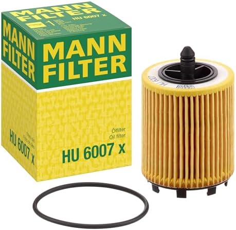 Mann Filter HU 6007 x Cartridge Oil Filter Replacement Compatible With SAAB 9-3 (2006-2012), 9-3 Aero (2011-2012), 9-3X (2011-2012), 9-5 (2011-2012), BUICK Regal (2017), Verano (2017)