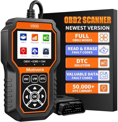 OBD2 Scanner Diagnostic Scan Tool with Solution Car Code Reader Reset Tools Check Engine Light SCAN Tool Car Accessories Read Fix Clear Car Vehicle Fault Codes for Cars 1996+ OBD II Scanner
