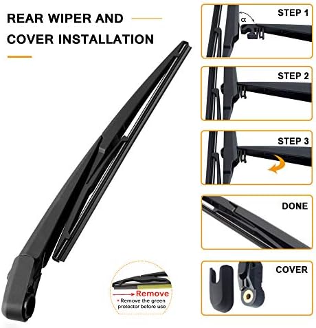 Rear Wiper Arm Blade Replacement for Nissan Rogue Pathfinder 2013-2020