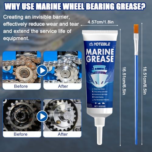 Marine Grease Tube, Waterproof High Temp, Against Water Washout 50g