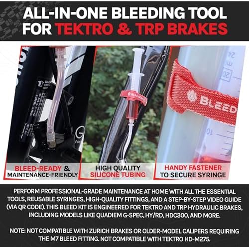 BleedZone Basic Brake Bleeder Kit Compatible with Tektro TRP Brakes, MTB