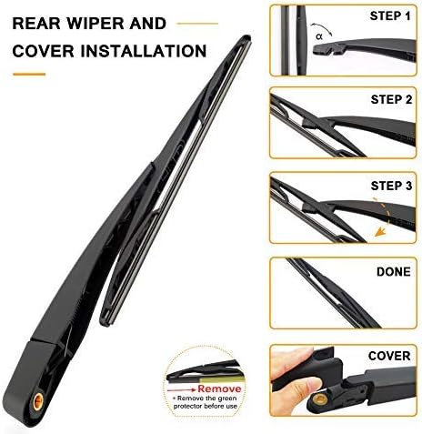 AUTOBOO Rear Wiper Arm Blade Replacement for Ford Edge Lincoln MKX