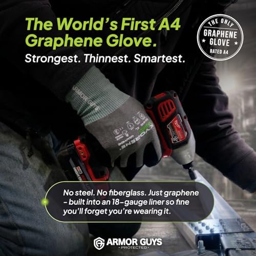 Armor Guys 00-840 Cut Resistant Work Gloves, ANSI A4, X-Large, 1 Pair