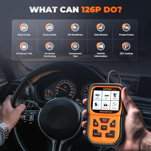 AUTOPHIX OM126P OBD2 Scanner, Check Engine Light Code Reader for OBD2 Cars