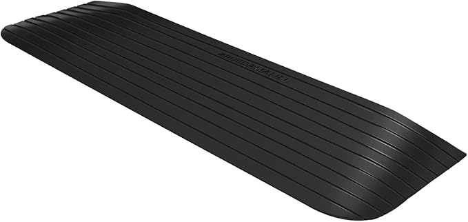 Ruedamann 1-1/2“ RiseThreshold Ramp, Durable Solid Rubber with 2200lbs Load Capacity, Non-Skid and Anti-Slip Surface, Wheelchair Ramp for Doorways and Bathroom
