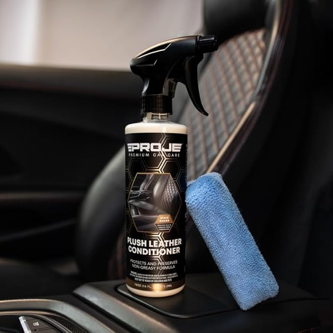 PROJE' Premium Car Care Leather Conditioner - Protects, Conditions, and Restores Leather - Automotive Leather Interior Quick Detailer - Long Lasting Formula - 16 oz