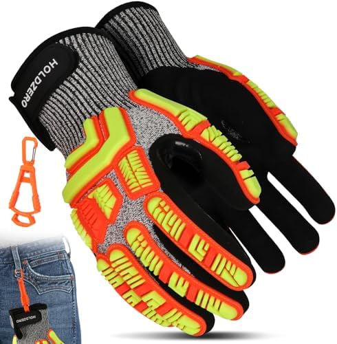 Protective Gloves Cut Resistant A3 Impact Resistant Touchscreen Sandy Nitrile Coating Reinforcement