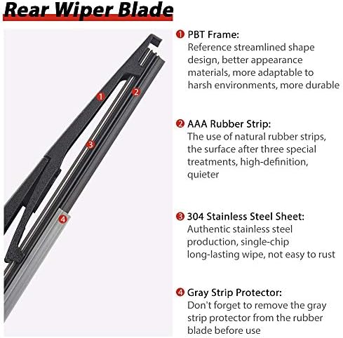 OTUAYAUTO Rear Wiper Arm Blade Set Replacement for 2011-2017 Honda Odyssey