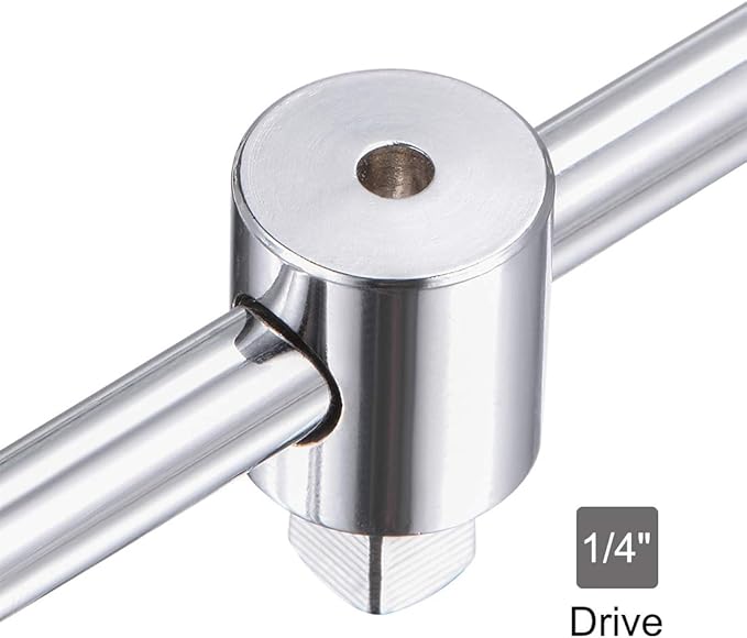 uxcell 1/4" Drive Sliding Wrench Breaker Bar T-Handle Socket Hand Tool