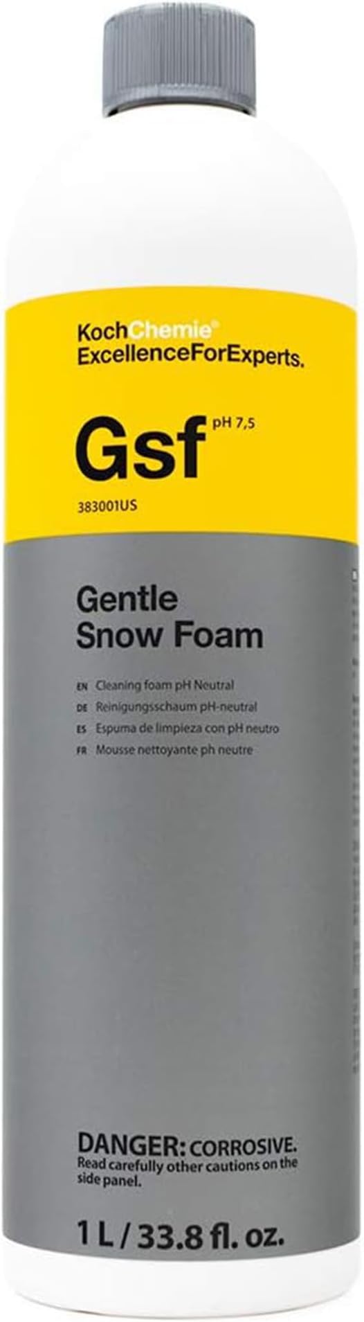 KOCHCHEMIE Gentle Snow Foam - pH Neutral Pre-Cleaning; Works With Foam Cannons & Sprayers; Manual Washing Shampoo; Safe on Existing Wax & Sealed Surfaces; Unique Cherry Fragrance (1 Liter)
