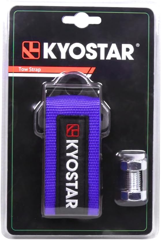Kyostar Universal Racing Tow Strap for Front or Rear Bumper Towing Hooks, High Strength Tow Straps, Upgrade Version (Purple)