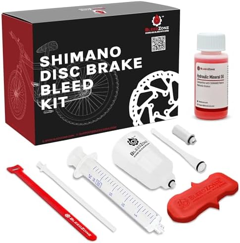 BleedZone Mineral Oil Brake Bleeder Kit Compatible with Shimano Road, 60ml