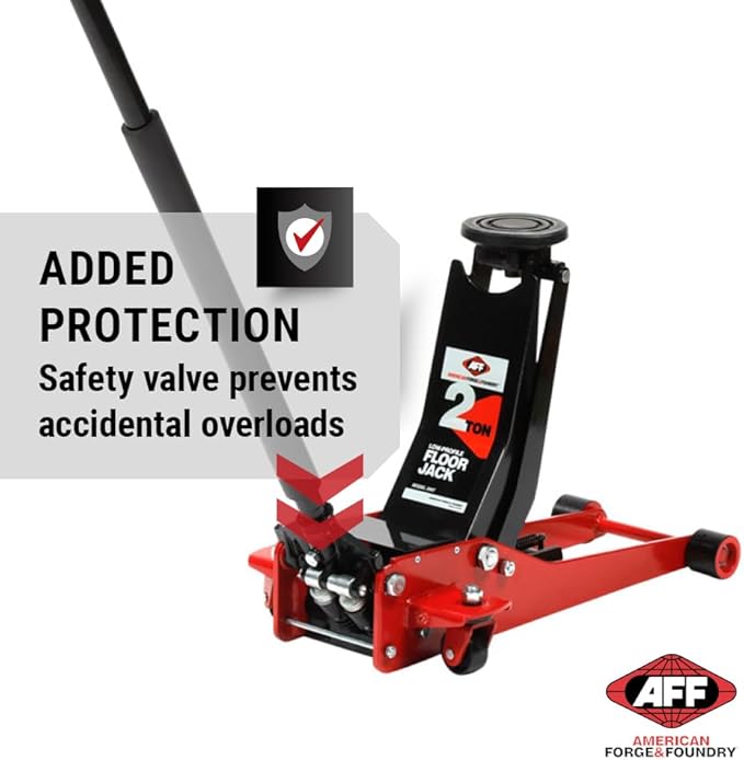 AFF 2 Ton Professional Floor Jack - Heavy Duty, Dual Pump - Low Profile Hydraulic Car Jack