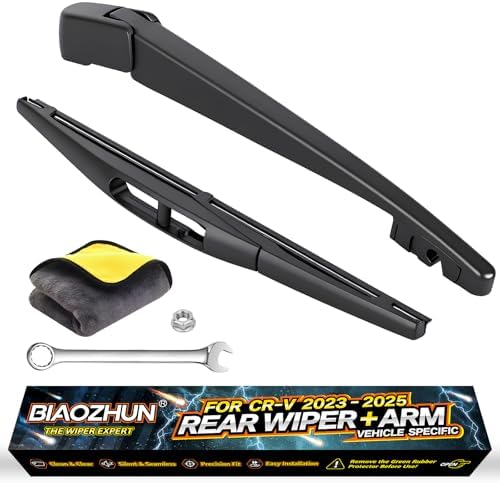 Rear Wiper Arm Blade Assembly, Replacement for Honda CR-V 2023–2025 SUV | Back Windshield Wiper Blade Arm Set, With Rear Window Wiper Arm Nut Cap Cover Accessories – OEM-Style Precision