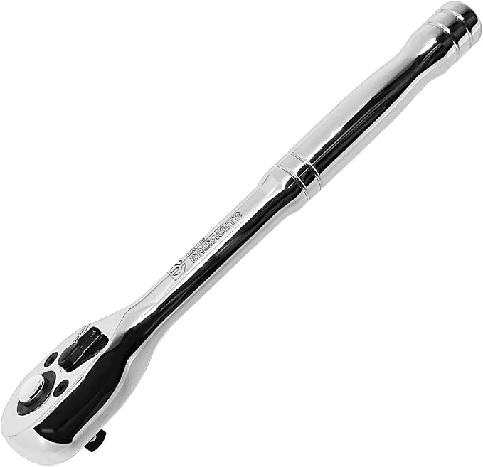 1/4-Inch Drive Ratchet, Quick-Release Reversible Ratchet Wrench, 72-Tooth 1/4 Drive Ratchet Handle, Chrome Alloy Made, Cr-Mo Head,Full Polished