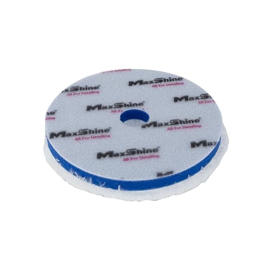 Maxshine 5" Universal Microfiber DA Cutting Pad – High-Performance Polishing Pad for Heavy Defect Removal – Hook & Loop Backing – Ideal for Paint Correction & Auto Detailing