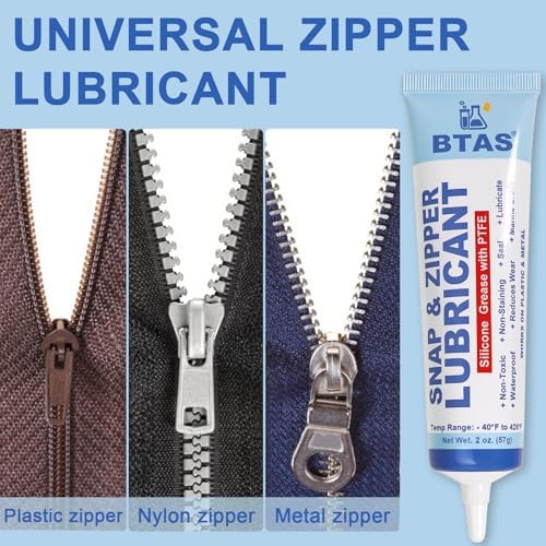 BTAS Zipper Lubricant for Plastic and Metal Zippers Marine Grade 2oz