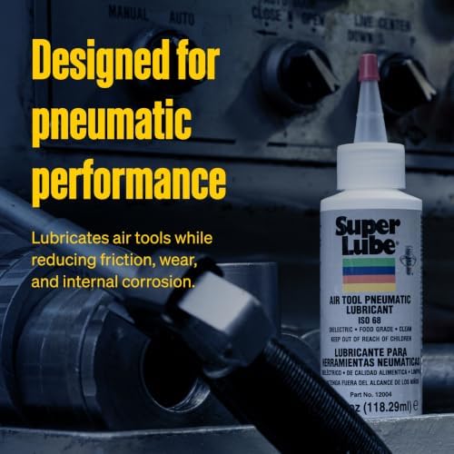 Super Lube 12004 Air Tool Lubricant, 4 oz Bottle, Translucent Clear