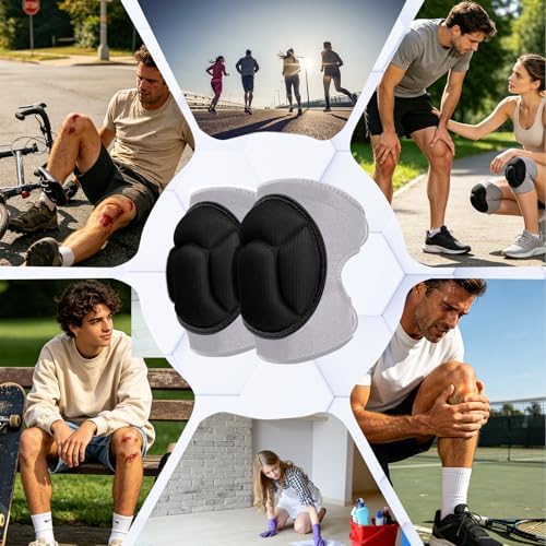 Women Men Knee Pads for Cleaning Floors,House Working,Gardening | Adjustable Straps;Breathable High Elastic Fabric;Thick Foam Cushion；Suitable for thigh circumferences of 13.8–15.3''