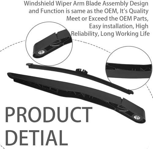 Car Rear Windshield Wiper Arm Kit, Rear Wiper Cover Accessories