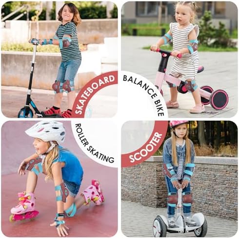 BOSONER Kids/Youth Knee Pad Elbow Pads for Roller Skates Cycling BMX Bike Skateboard Inline Rollerblading, Skating Skatings Scooter Riding Sports