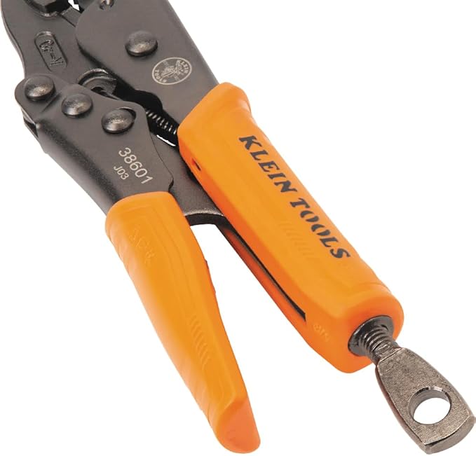 Klein Tools 38601 Curved Jaw Locking Pliers with Quick Release Handles, Intuitive Thumb Knob, High Torque, Mole Grips for Clamping and Gripping, 7-Inch