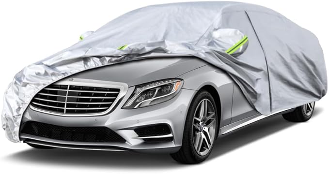 KouKou 6 Layers Car Cover Custom Fit Mercedes S Class V222 W222 from 1972 to 2025, Waterproof All Weather for Automobiles, Sun Rain Dust Snow Protection. (Ships from USA, Arrive Within 3-7 Days)