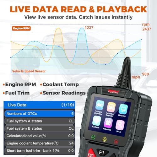 M60 OBD2 Scanner, 2-in-1 Car & Motorcycle Code Reader
