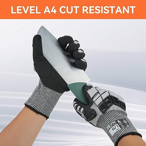 Safety Work Gloves,Impact Gloves for Men Women,Cut Resistant