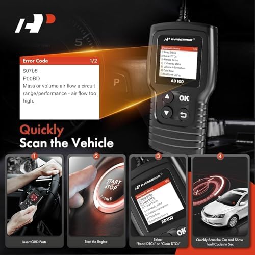 A-Premium AD100 Universal OBD2 Scanner Diagnostic Tool Car Code Reader