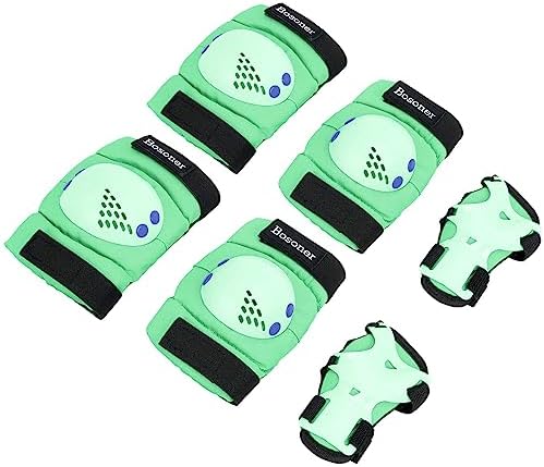 BOSONER Kids/Youth Knee Pad Elbow Pads for Roller Skates Cycling BMX Bike Skateboard Inline Rollerblading, Skating Skatings Scooter Riding Sports