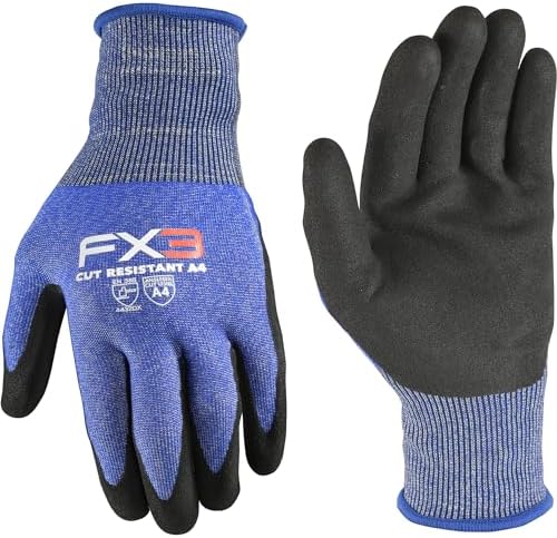 Wells Lamont Men's FX3 ANSI A4 Cut Resistant PU Grip Work Gloves, X-Large