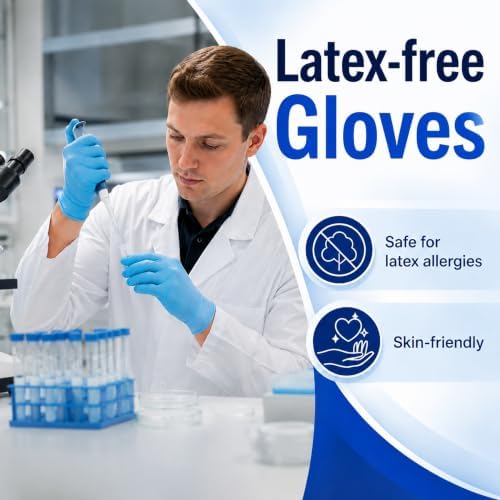 Nitrile Disposable Gloves 5 Mil, Large, 100 Count