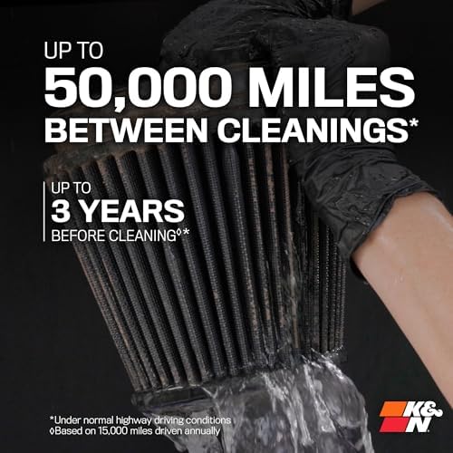 K&N Performance Diesel Dryflow Lifetime Engine Air Filter: Increase Power & Towing, Washable, Premium: Compatible with 2017-2019 Ford (F250, F350, F450, F550), E-0644HBK