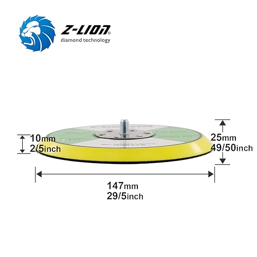 6 Inch Backing Pad 5/16"-24 Thread Plates for Air Sander Dual Action Car Polisher Sanding Polishing-2PCS
