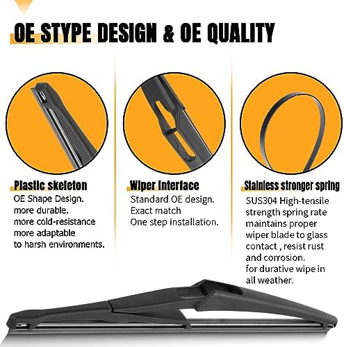 AUTOBOO 12" Rear Wiper Blade Replacement for Nissan Rogue 2008-2025