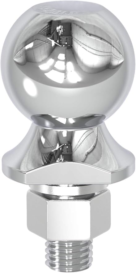 ATRLY2019D Torin Trailer Hitch Ball, 2 Inch Diameter, 1.75 Ton (3,500 lbs), 3/4 x 1-3/4-Inch Shank
