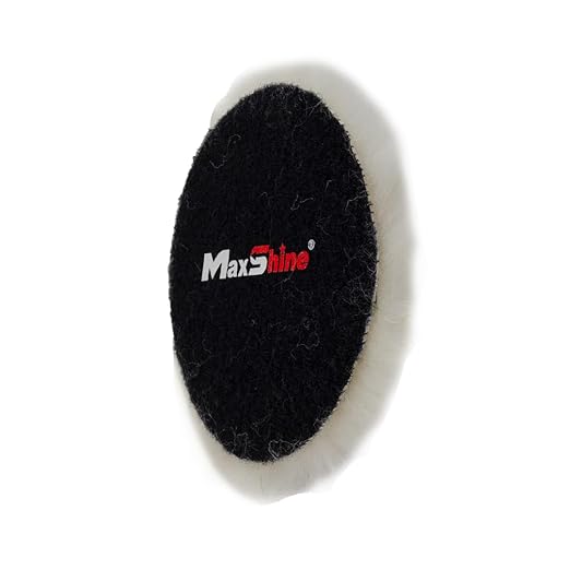Maxshine 6" Universal Wool Buffing Polishing Pad – 100% Natural Wool with Hook & Loop – Professional Pad for Paint Correction & Oxidation Removal – Compatible with DA & Rotary Polishers
