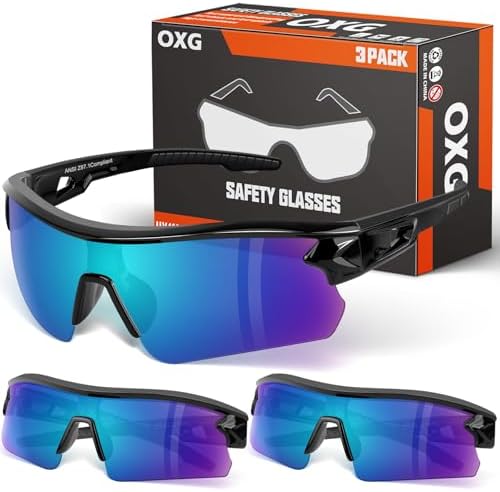 OXG Work Safety Glasses for Men Women, ANSI Z87.1 UV Protection