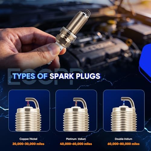 ECCPP Platinum Iridium Spark Plugs 6PCS for Toyota for Camry 2.2L/L4