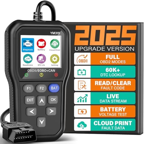BluSon YM319 OBD2 Scanner Diagnostic Tool with Battery Tester, Scan Tool