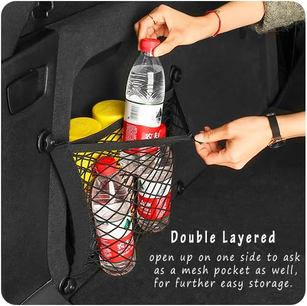Small Cargo Net, RV Storage Mesh Net, Stretchable Cargo Pouches for Camper, Elastic Netting on Walls for Collecting Kids Toys (4)