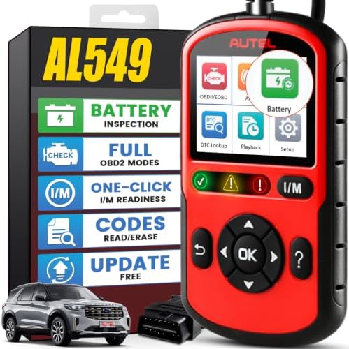 Autel OBD2 Scanner Autolink AL549, Car Code Reader for Check Engine Light, OBD2 Scan Tool for Read & Clear Fault Codes, Battery Test & Live Data, OBDII Diagnostic Tool for 1996+Cars and Trucks