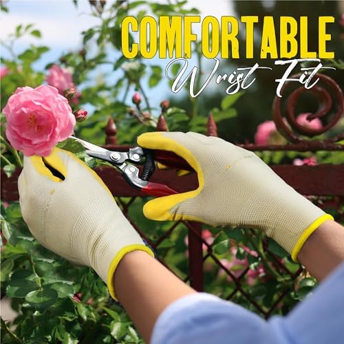 HANDLANDY 2/3/6 Pairs Womens Gardening Gloves, Garden Gloves for Women