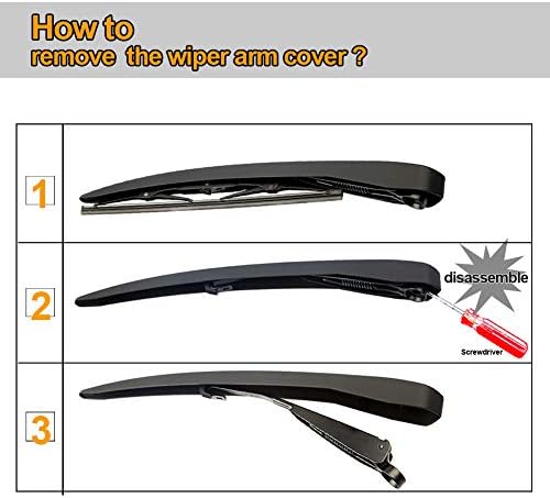 AUTOBOO Replacement for 2010-2018 Cadillac SRX, 2010-2014 CTS Rear Window Windshield Back Wiper Blade Arm Cover Assembly - Part NO. 20825881 25937776, Blade 12 inch